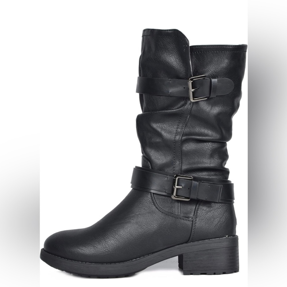 Mid Calf Riding Winter Boots
